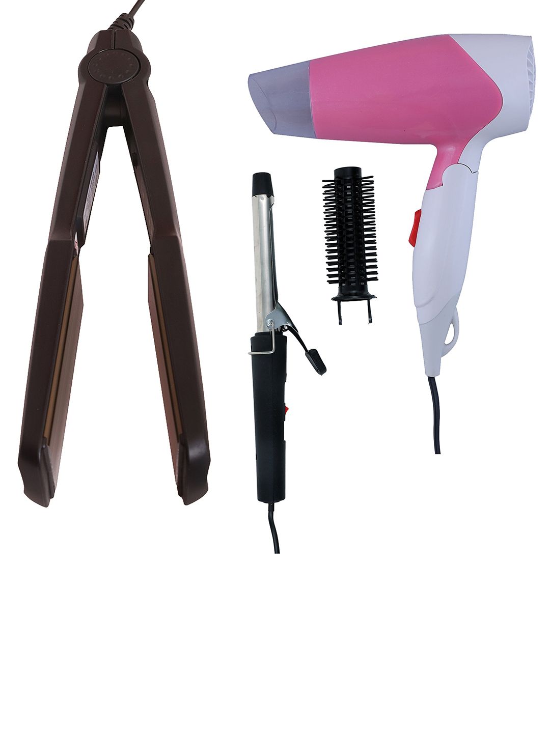 NIRVANI Set Of 3 NV 1270 Hair Dryer With 329 Hair Straightener & 471 Iron Rod Hair Curler-image-40