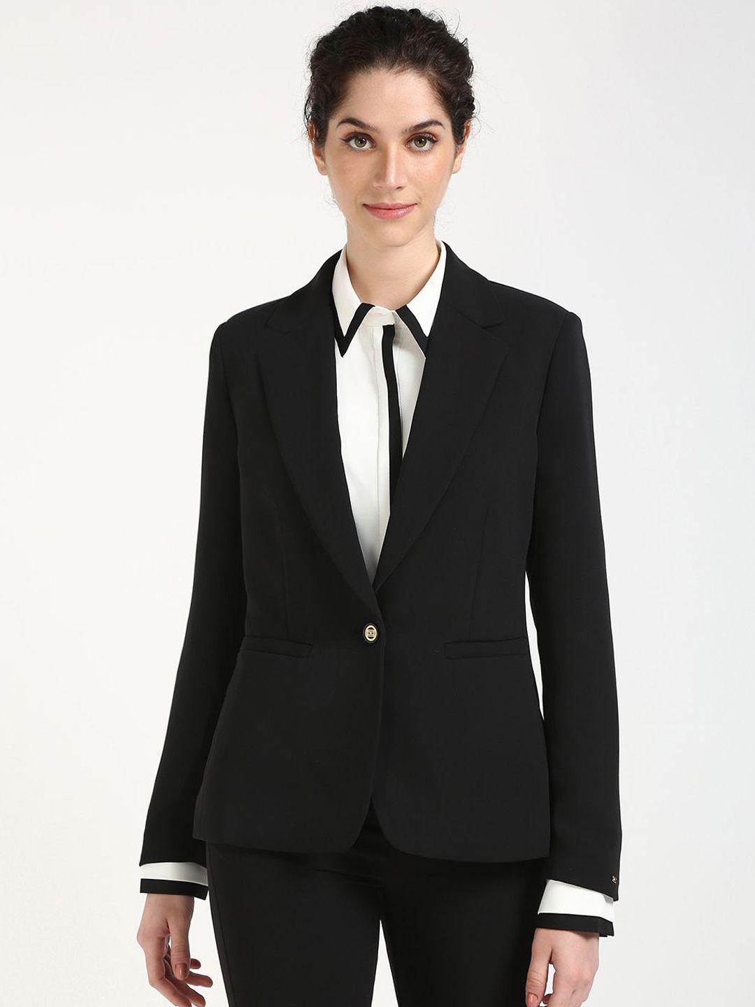 Tommy Hilfiger Slim-Fit Notched Lapel Single-Breasted Casual Blazer-picture-12