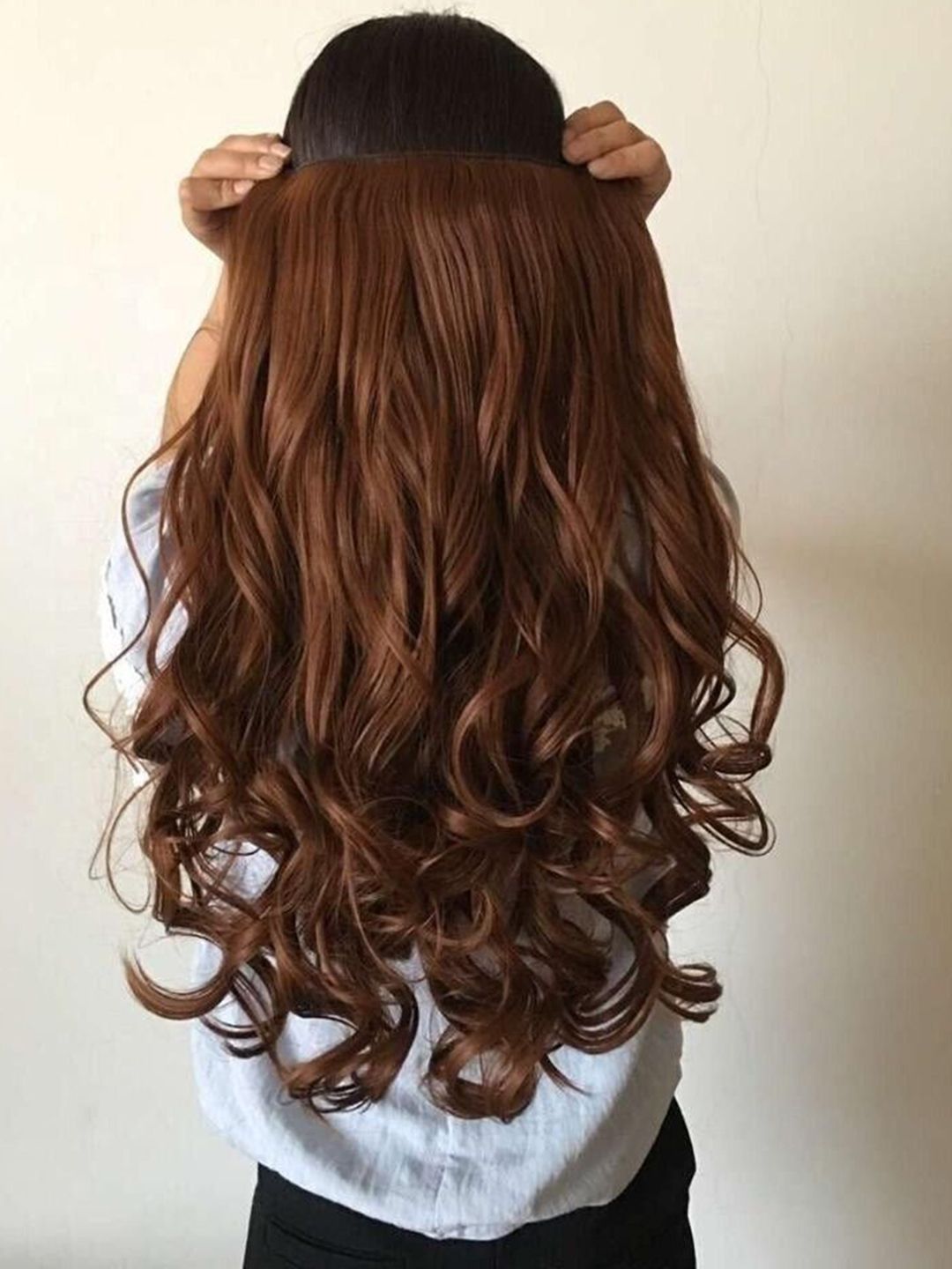 CRIBE Clip-In Locks Wavy Hair Extension - Brown - 24 Inch-image-40