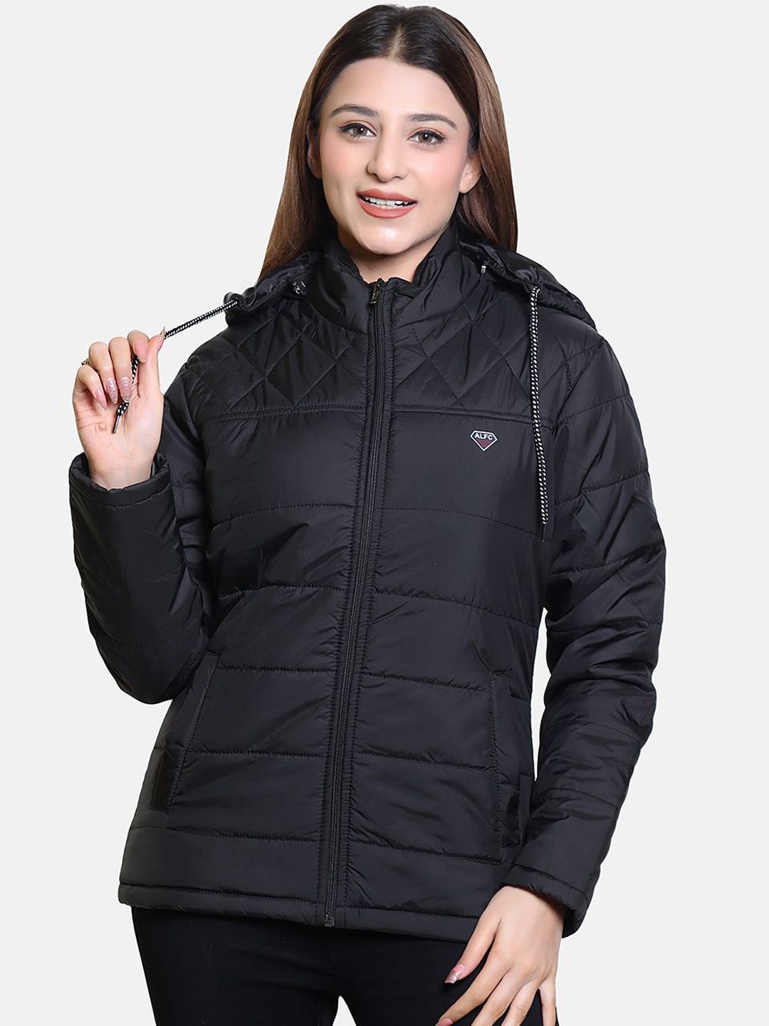 BAESD Women Solid Lightweight Hooded Padded Jacket