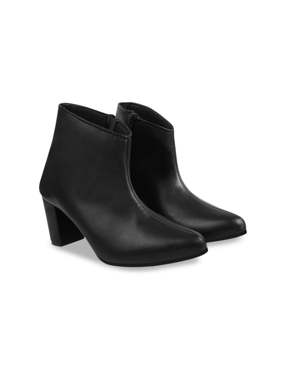 Shoetopia Women Pointed Toe Block Heel Regular Boots-image-13