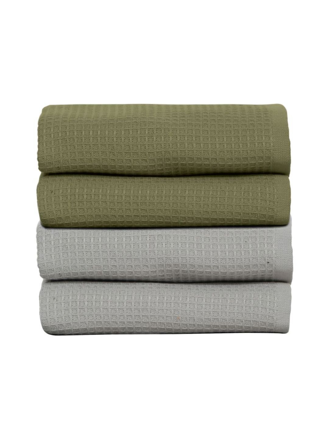 Mulberry Living 4Pcs Olive & Grey Pure Cotton 450 GSM Hand Towels-image-14