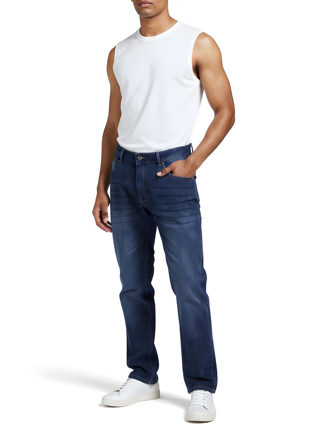 glitchez Men Relaxed Fit Light Fade Jeans-picture-30