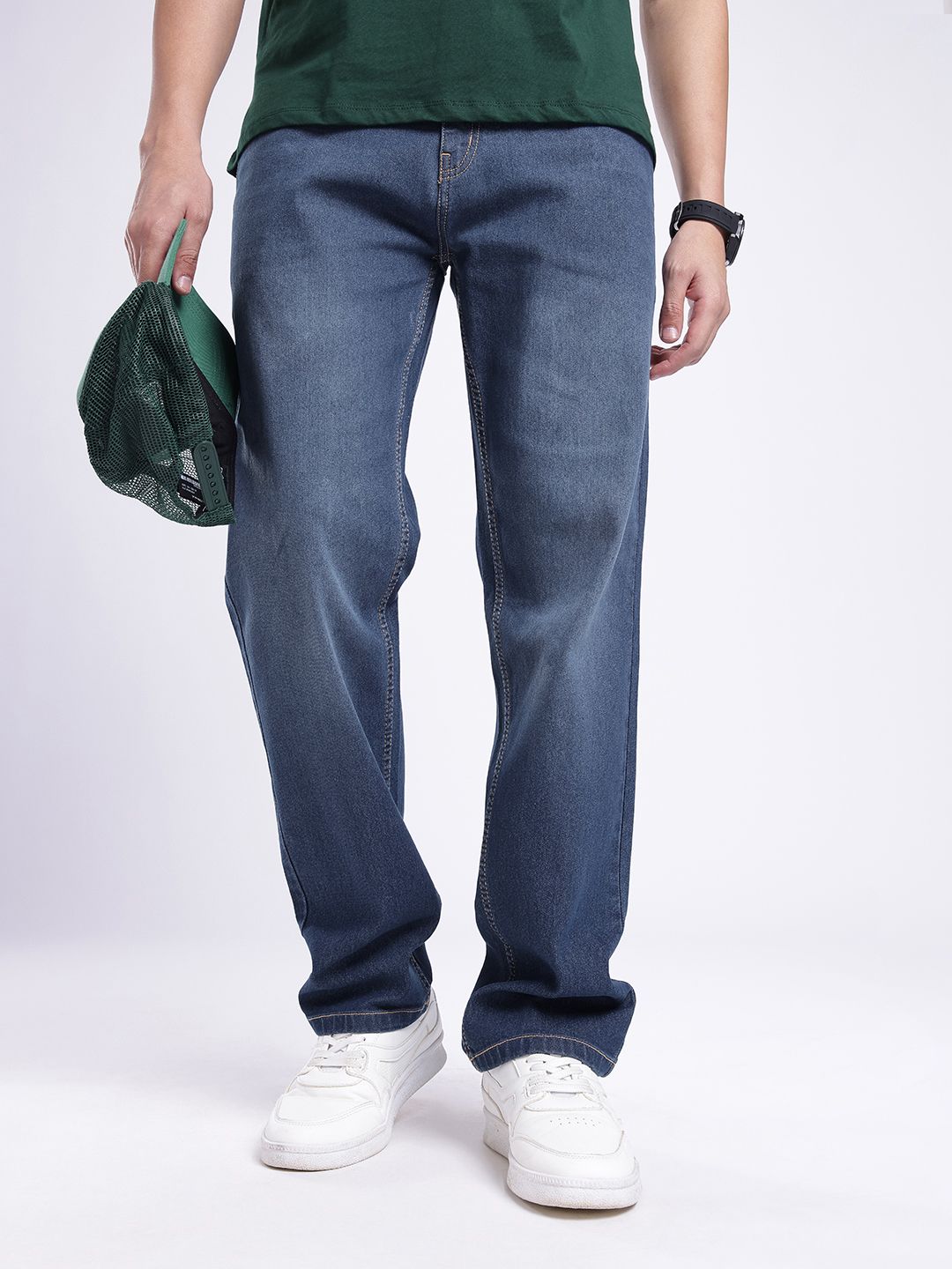 glitchez Men Relaxed Fit Light Fade Stretchable Jeans-picture-14