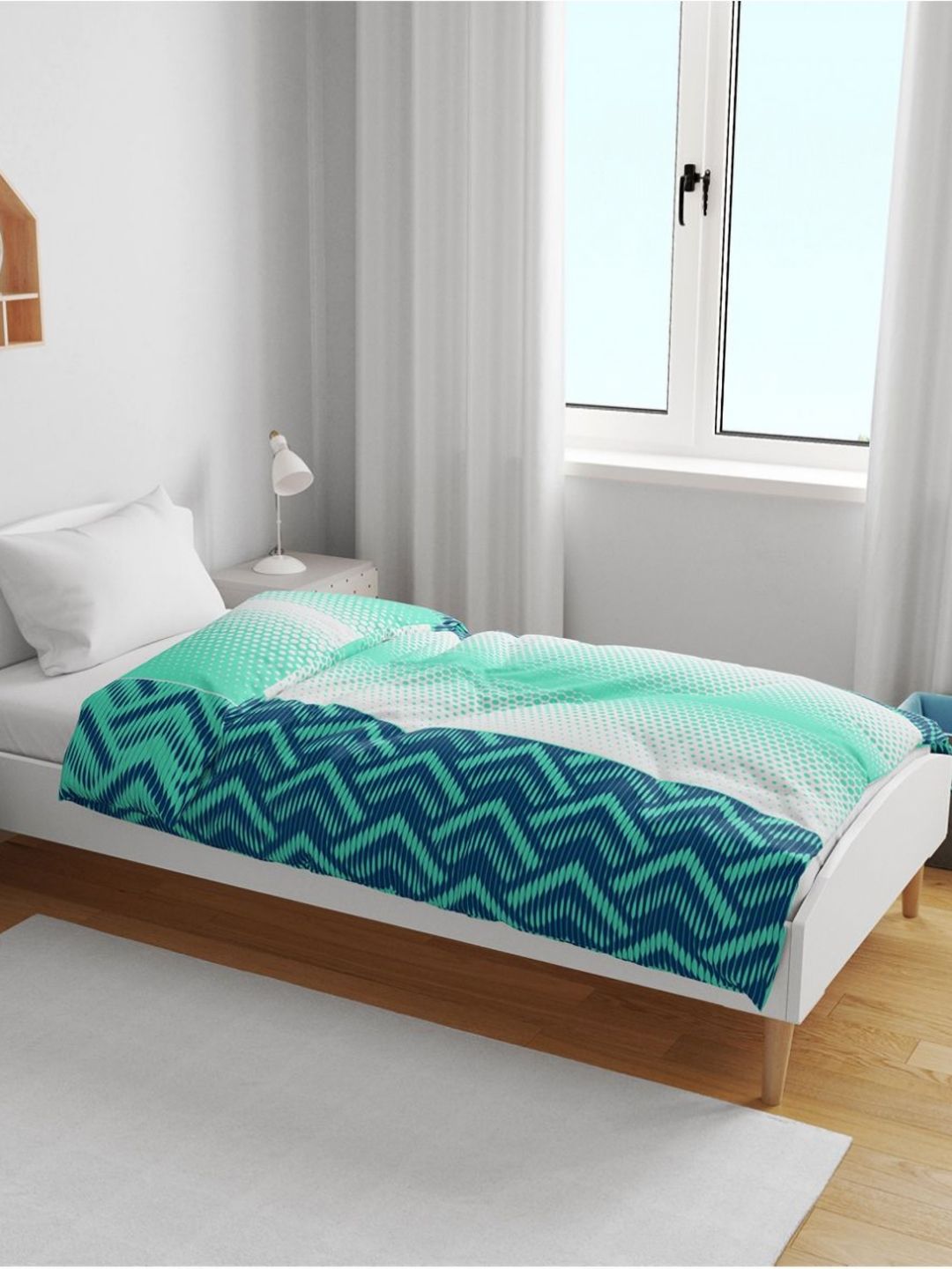 Divine Casa Blue Microfiber AC Room 120 GSM Single Bed Blanket-image-35