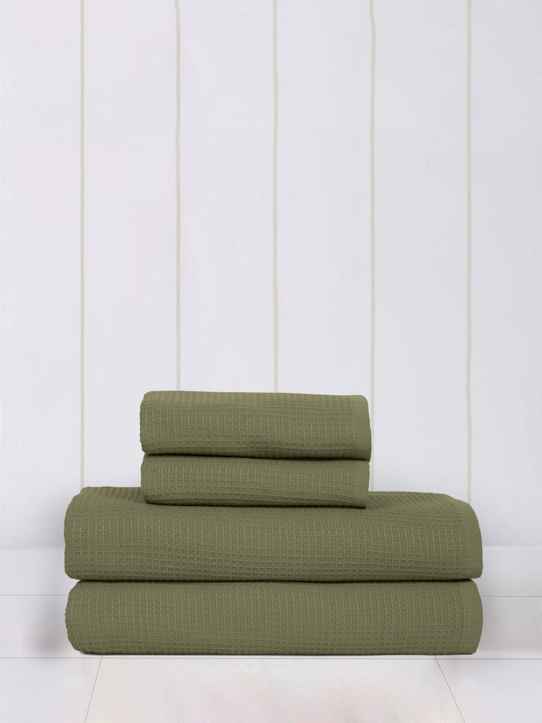 Mulberry Living Olive Green 4 Piece Cotton 450 GSM Towel Set-image-6