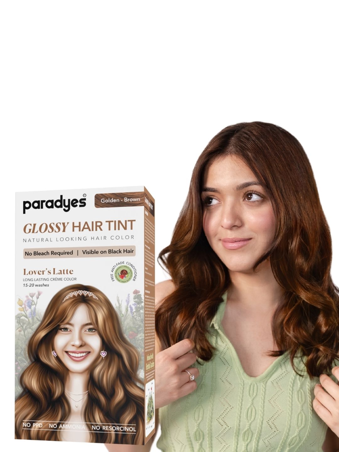 Paradyes Semi Permanent Creme Glossy Hair Tint Hair Color 160g - Lover's Latte