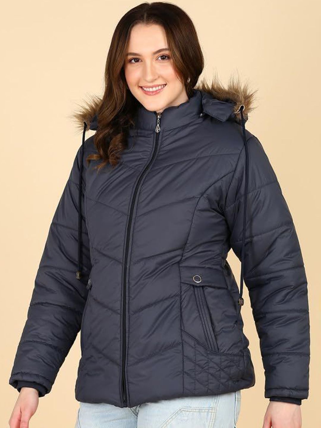 ELLIPSE Hip Length Hooded Padded Jacket