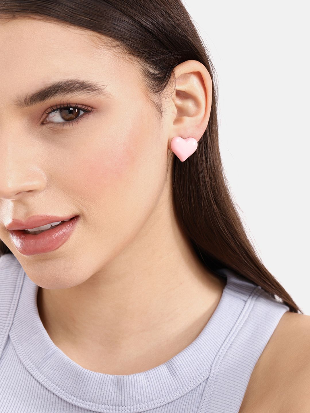 DressBerry Heart Shaped Studs Earrings-picture-13