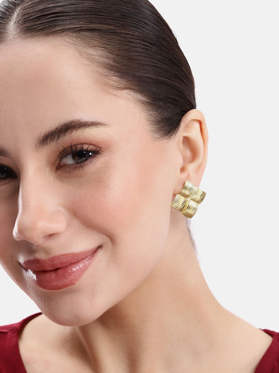 DressBerry Square Studs Earrings-picture-53