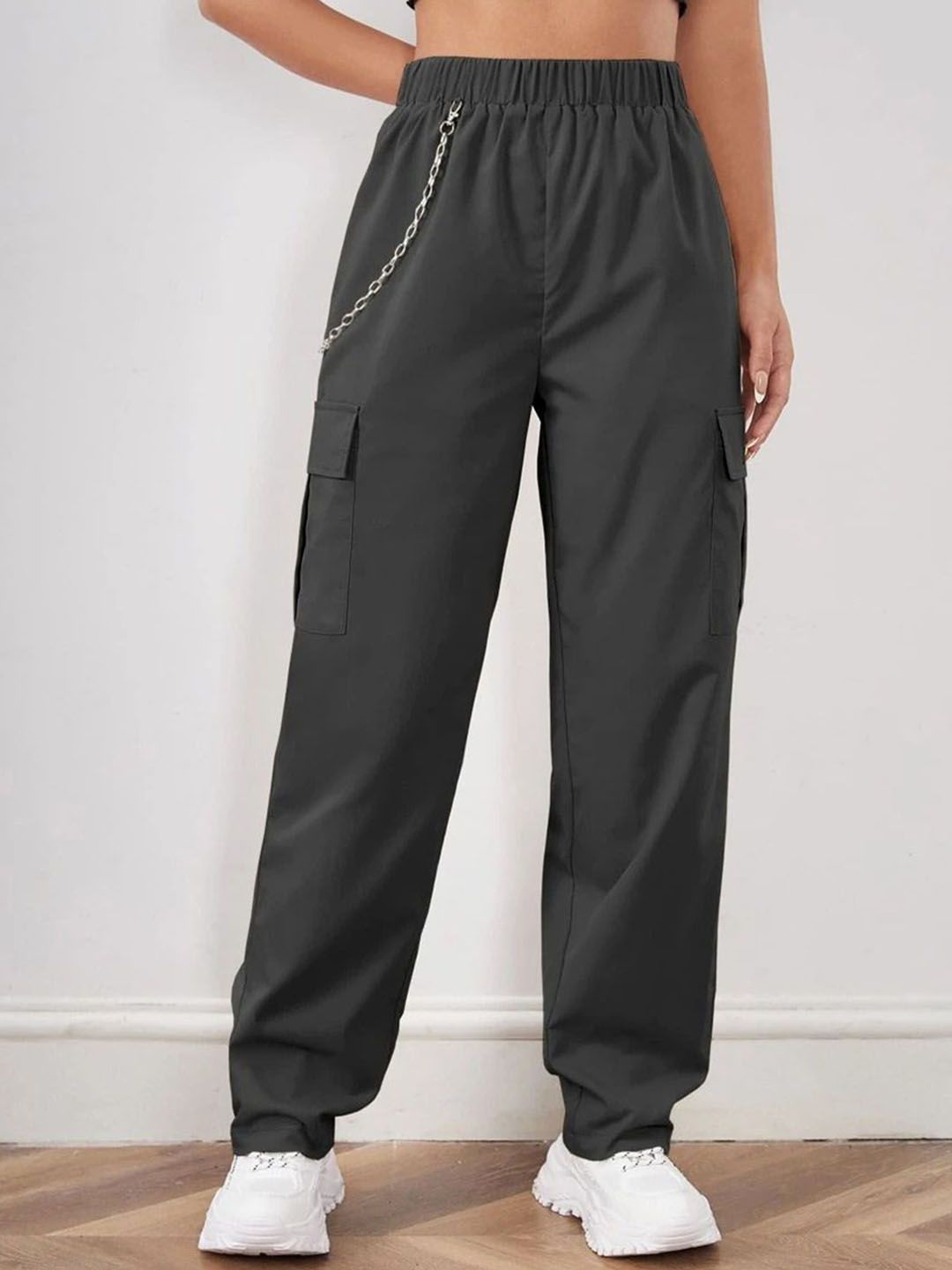 Stylecast X Slyck Women Comfort Pleated Pure Cotton Cargo-image-36