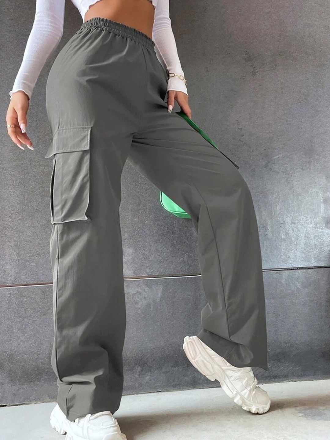 Stylecast X Slyck Women Comfort Loose Fit Pure Cotton Wide Leg Cargo-image-40