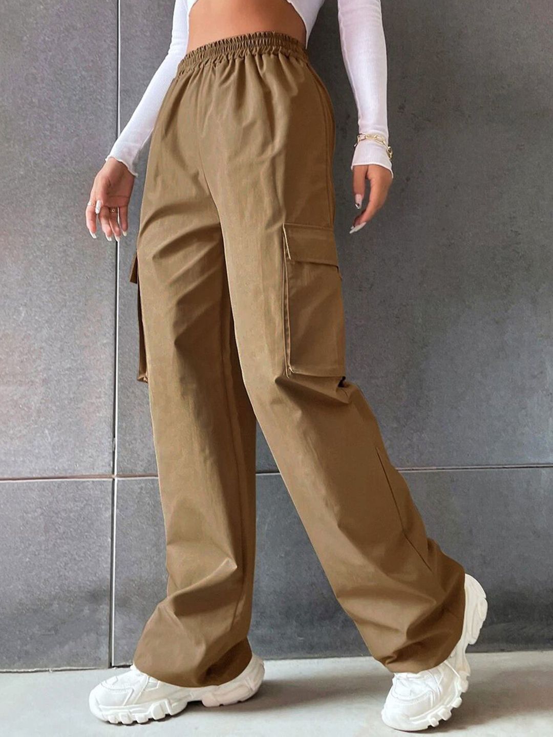 Stylecast X Slyck Women Comfort Loose Fit Pure Cotton Wide Leg Cargo-image-39