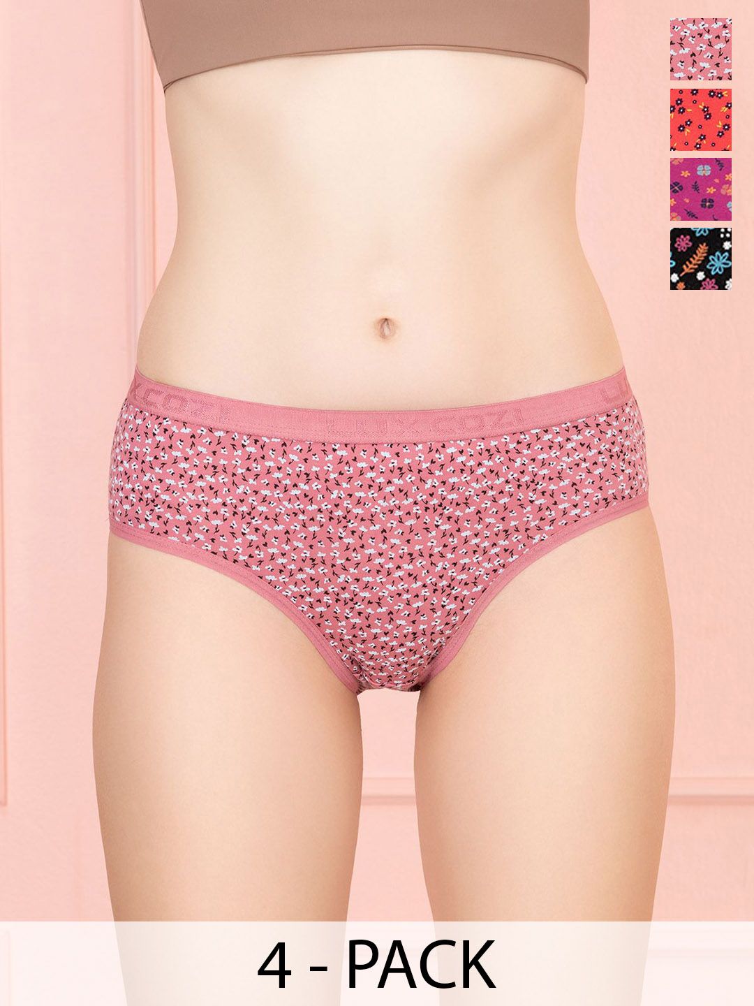 Lux Cozi 4-Pcs Assorted Pure Cotton Hipster Briefs COZIHER_703_PTY_AST_4PC-picture-23