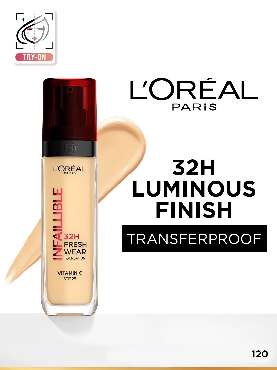 LOreal Infallible Luminous Coverage 32H Fresh Wear Foundation 30ml - 120-image-2
