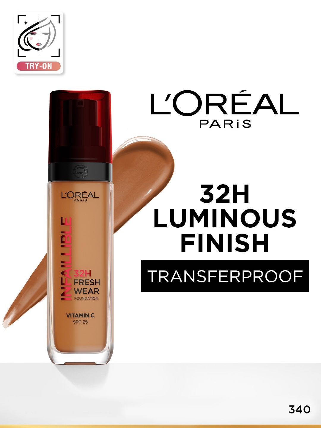 LOreal Infallible Luminous Coverage 32H Fresh Wear Foundation 30ml - 340-image-11