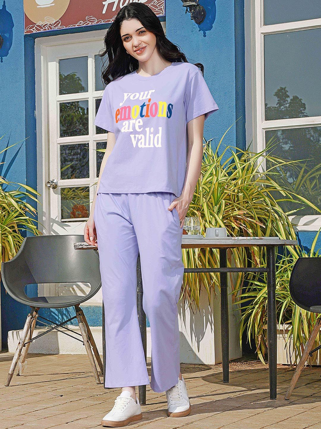 zeyo ZeyoPrinted Top With Trousers Co-Ords-picture-25