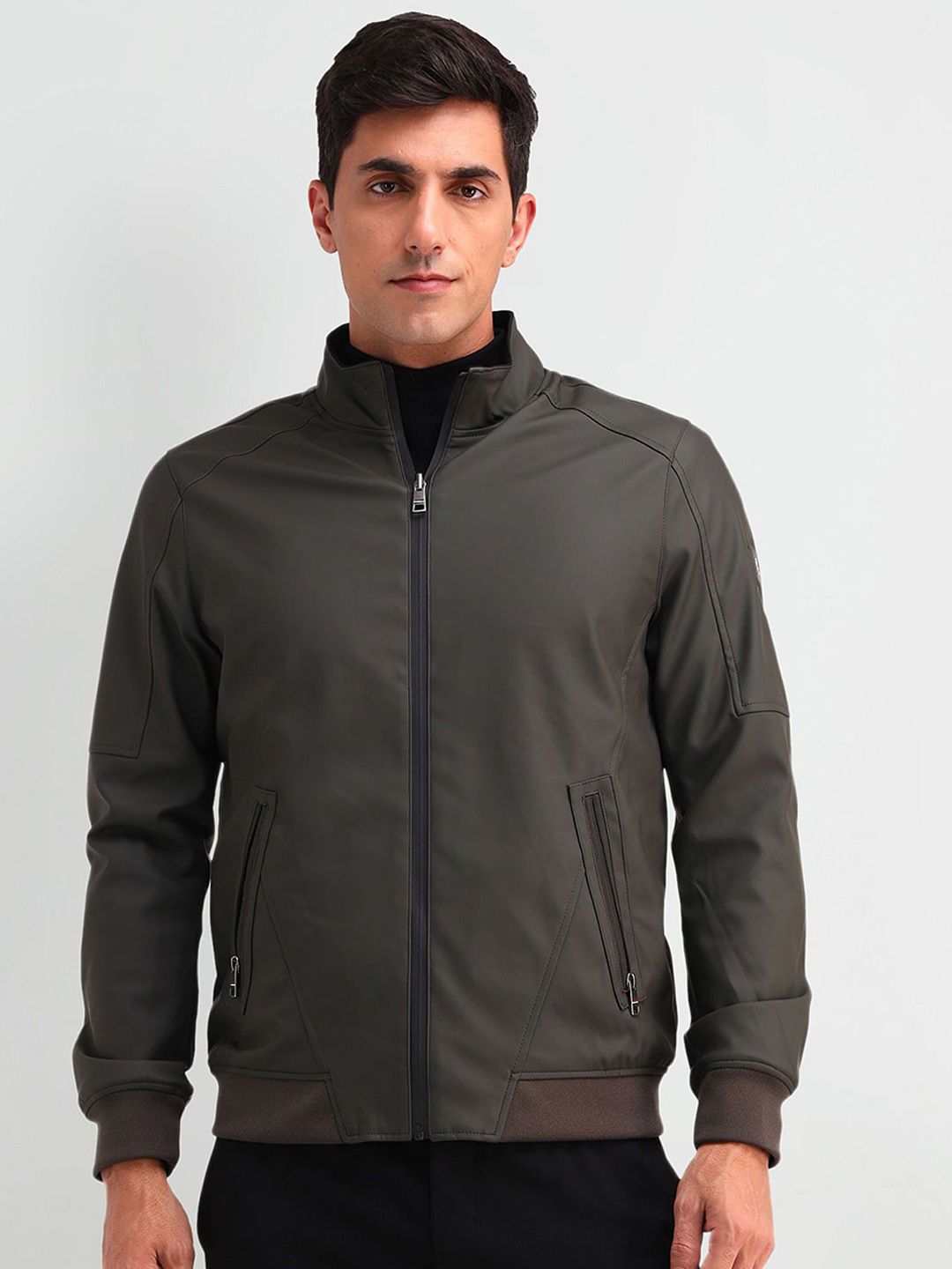 Arrow Sport Men Solid Bomber Jacket-picture-26