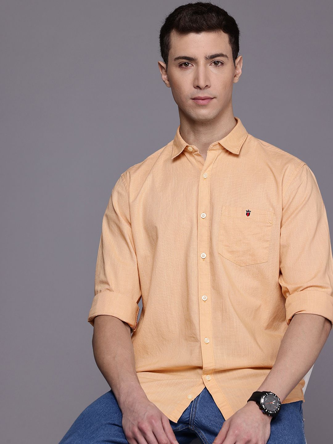 Louis Philippe Jeans Slim Fit Pure Cotton Casual Shirt-picture-20