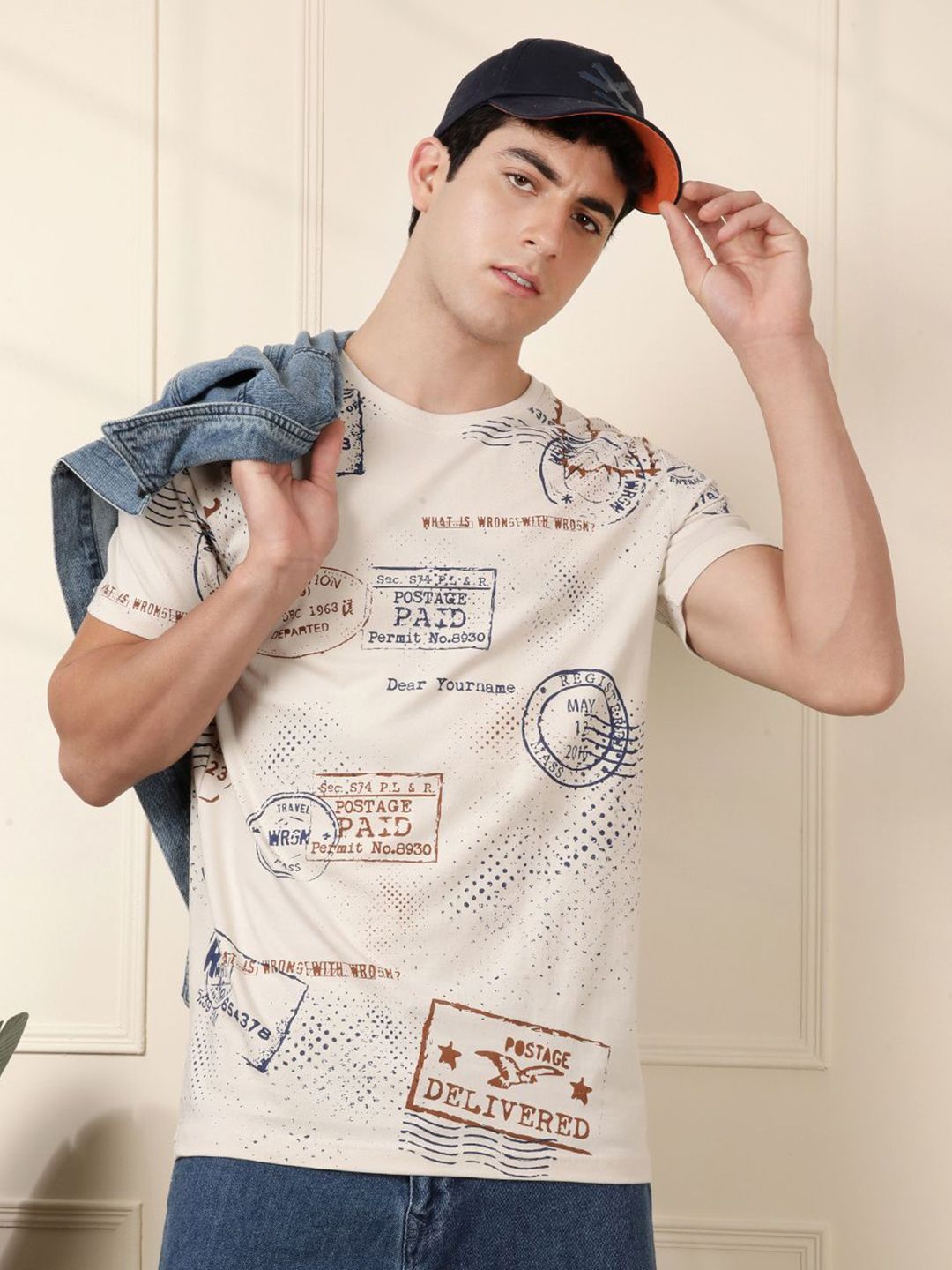 WROGN Men Typography Printed Round Neck Cotton T-shirt-picture-36