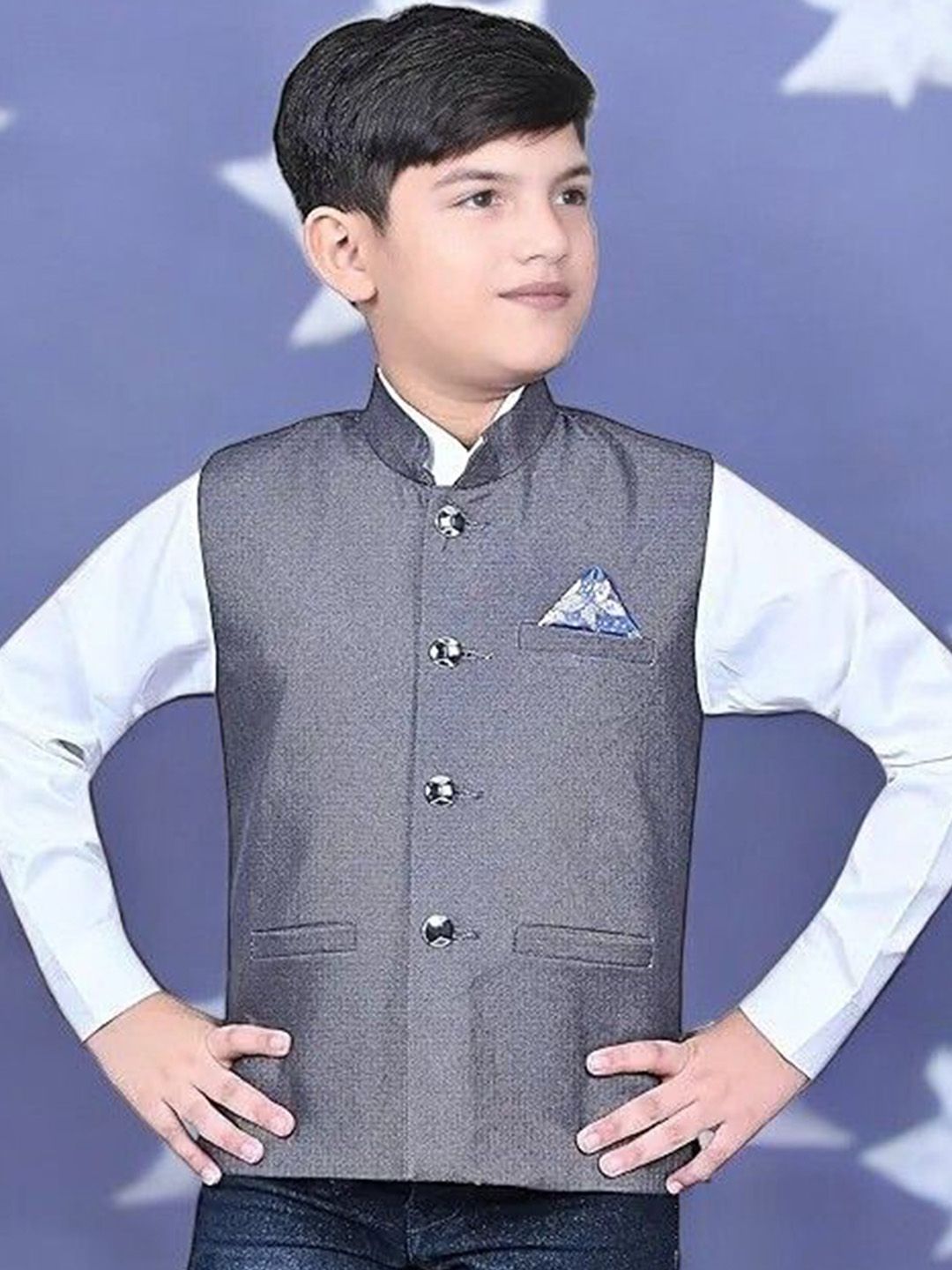 Eliq Boys Cotton Jute Waistcoat-picture-13