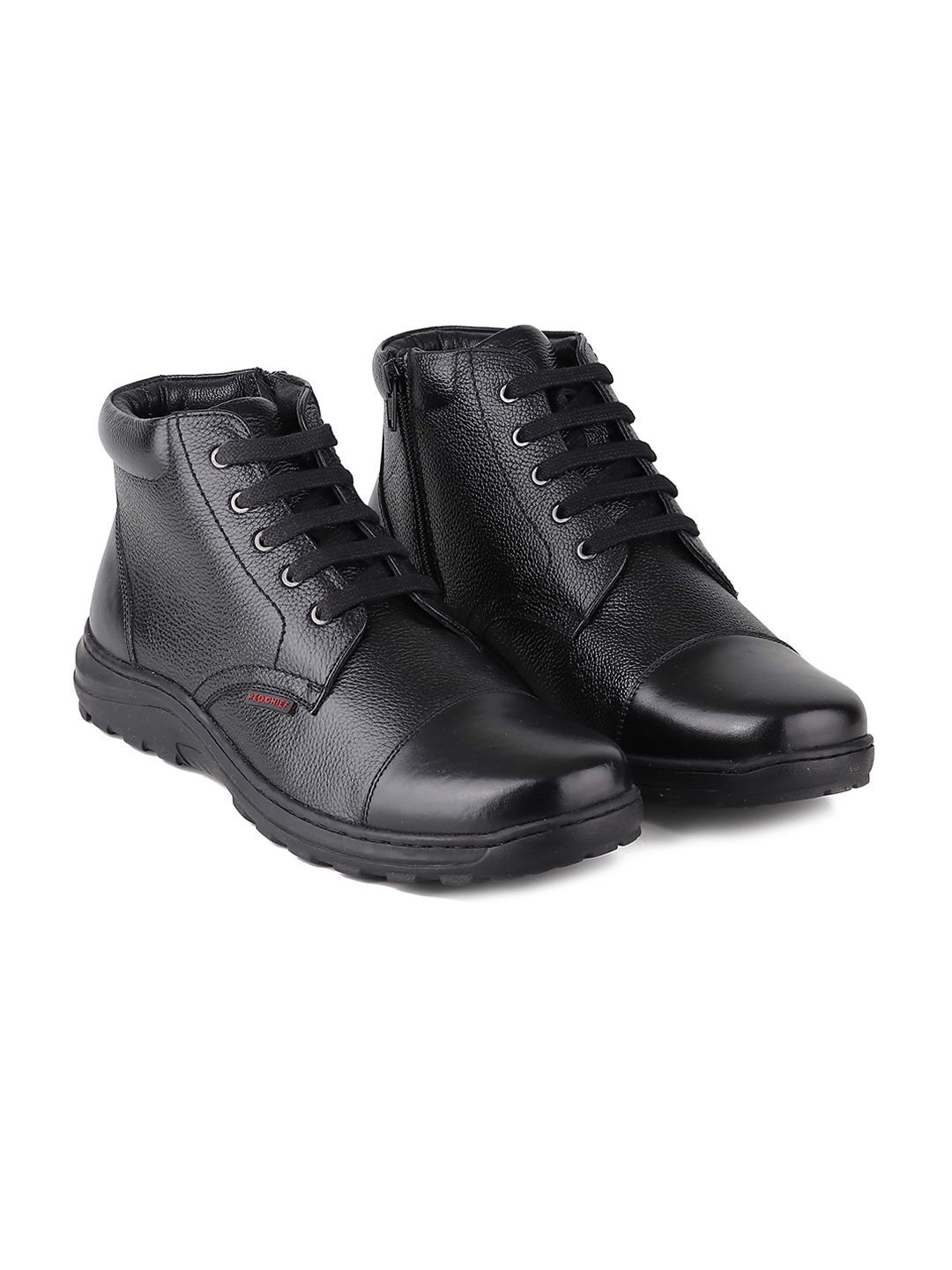 Textured Lace-up Boots