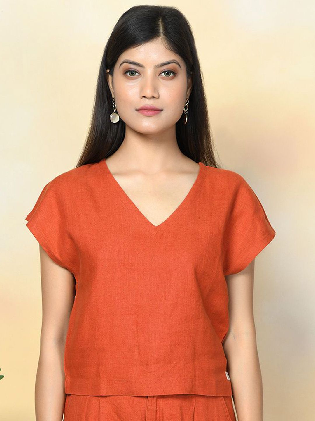 Rimore Solid Linen Top & Trousers Co-Ord Set-picture-11