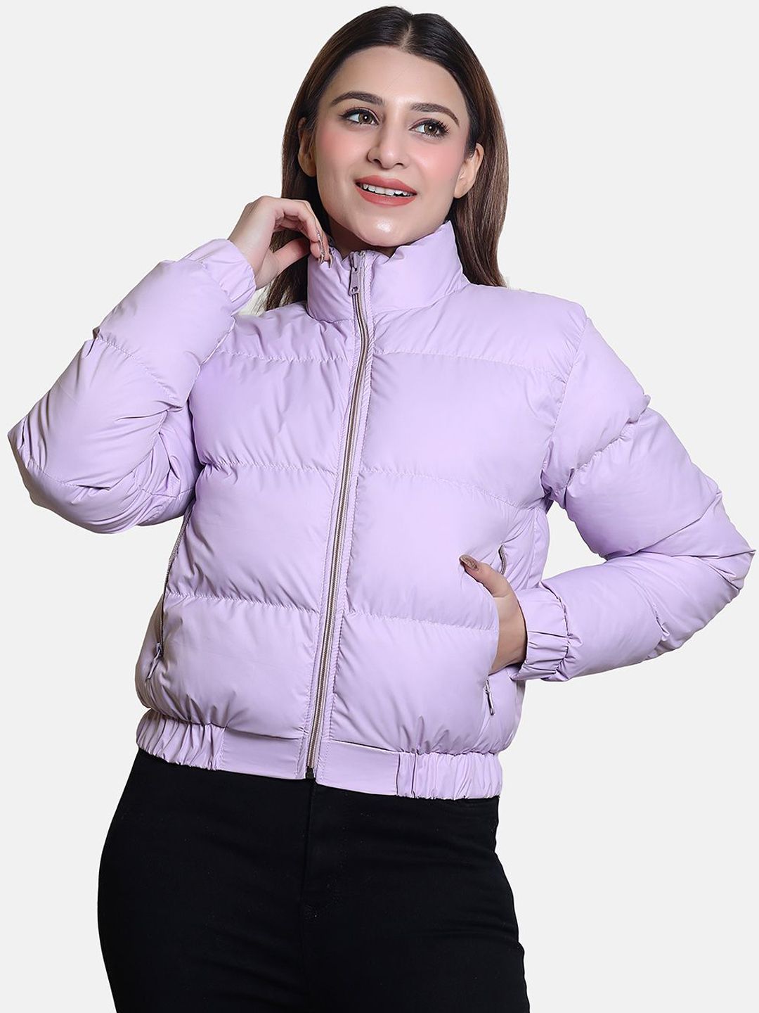 BAESD Women Windcheater and Water Resistant Crop Puffer Jacket