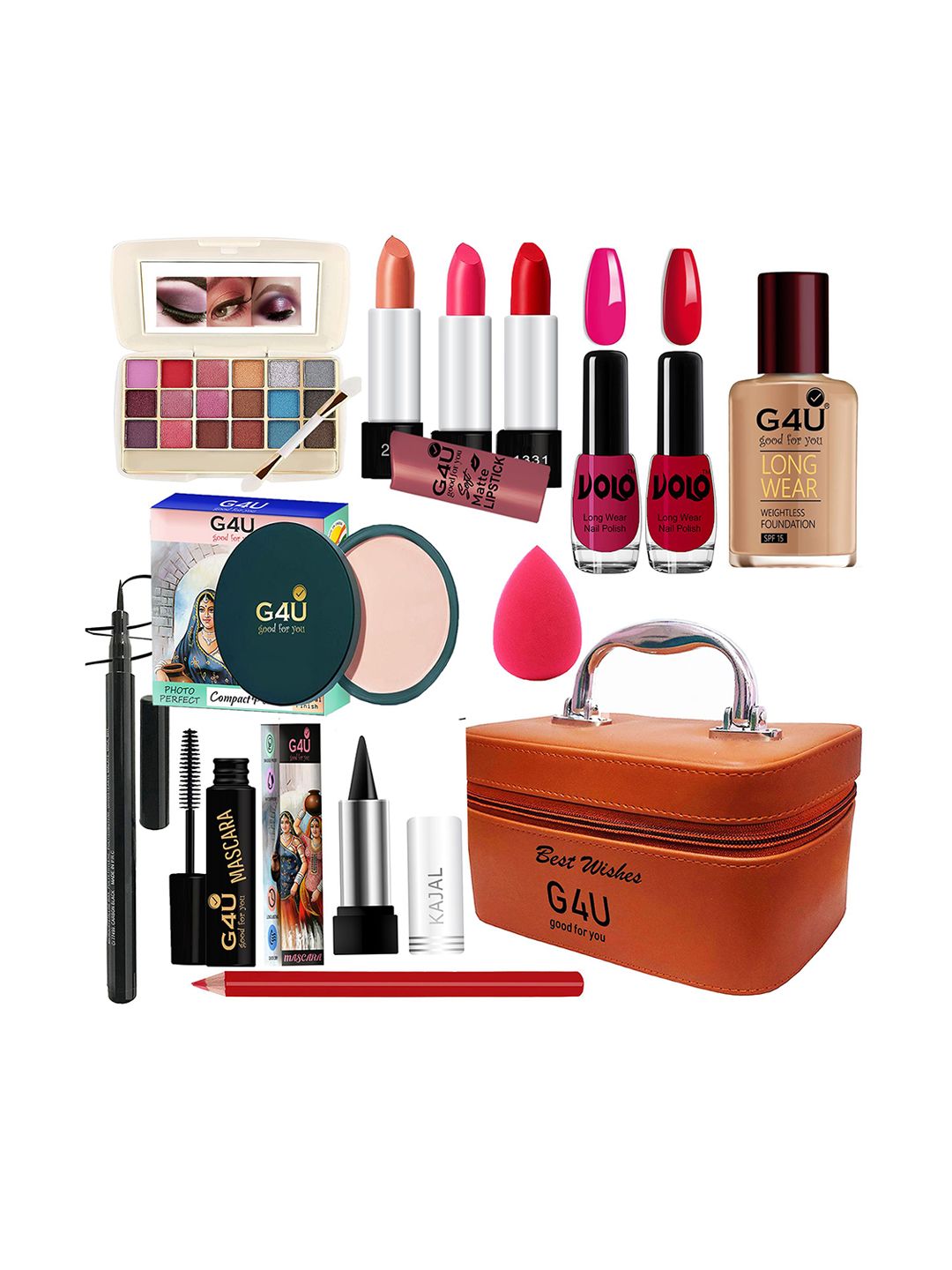 G4U All in One Makeup Kit Gift Set & Perfect for Party makeup Casual makeup With Makeup Box -18Pcs ST59-image-27