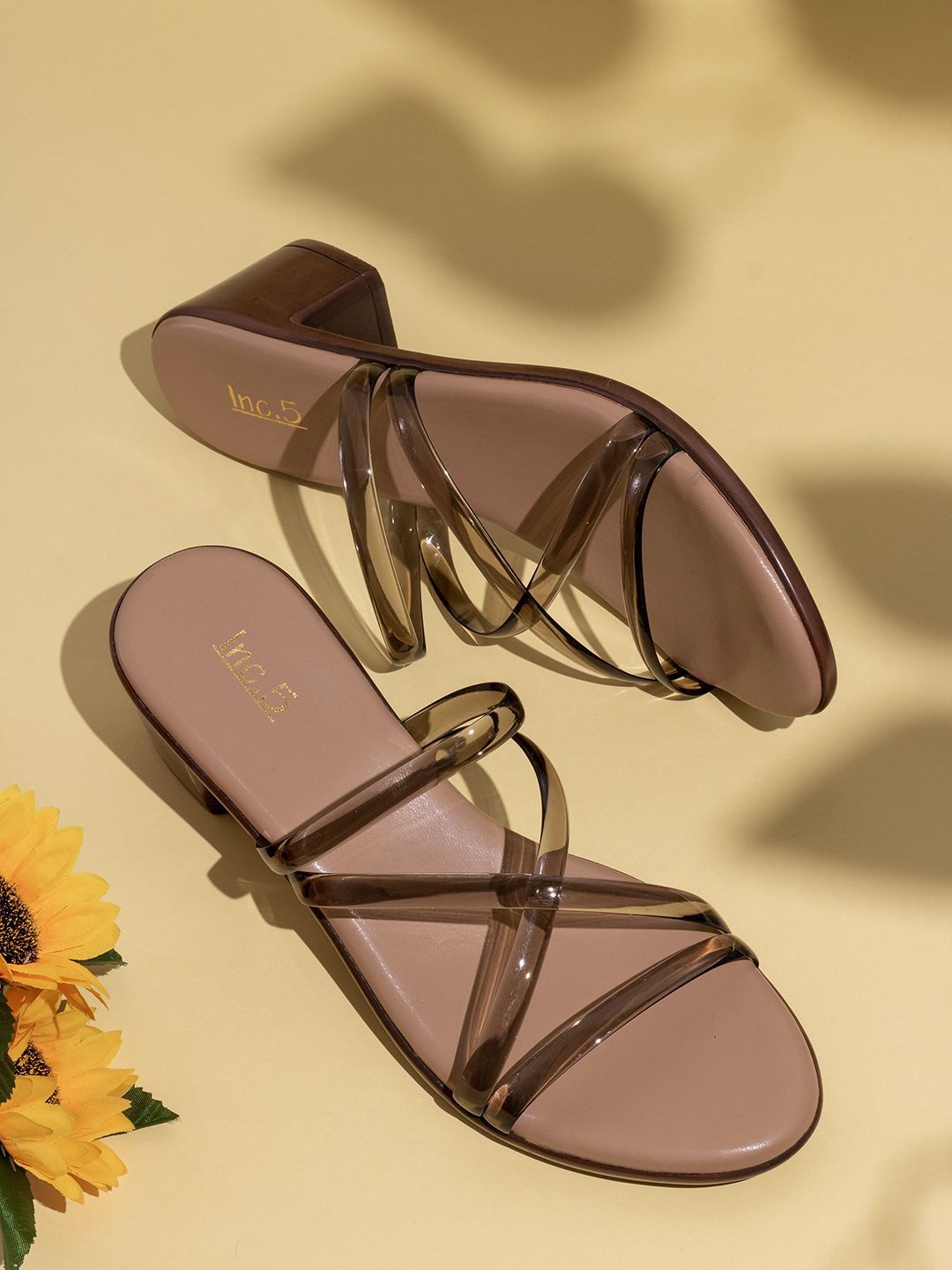 Inc 5 Striped Party Block Sandals-picture-41