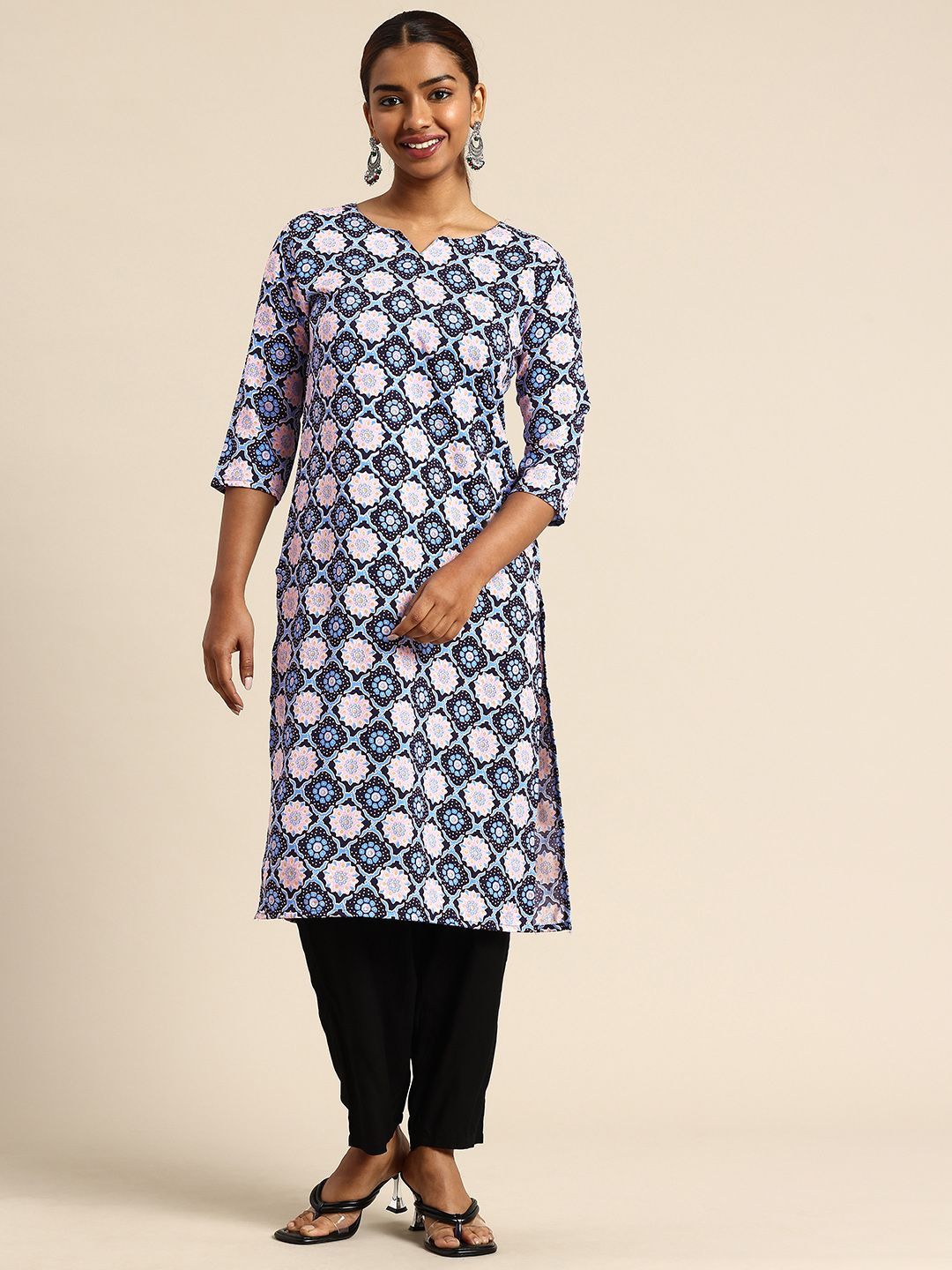 KETAKI FASHION Ethnic Motifs Printed Crepe Kurta-picture-49