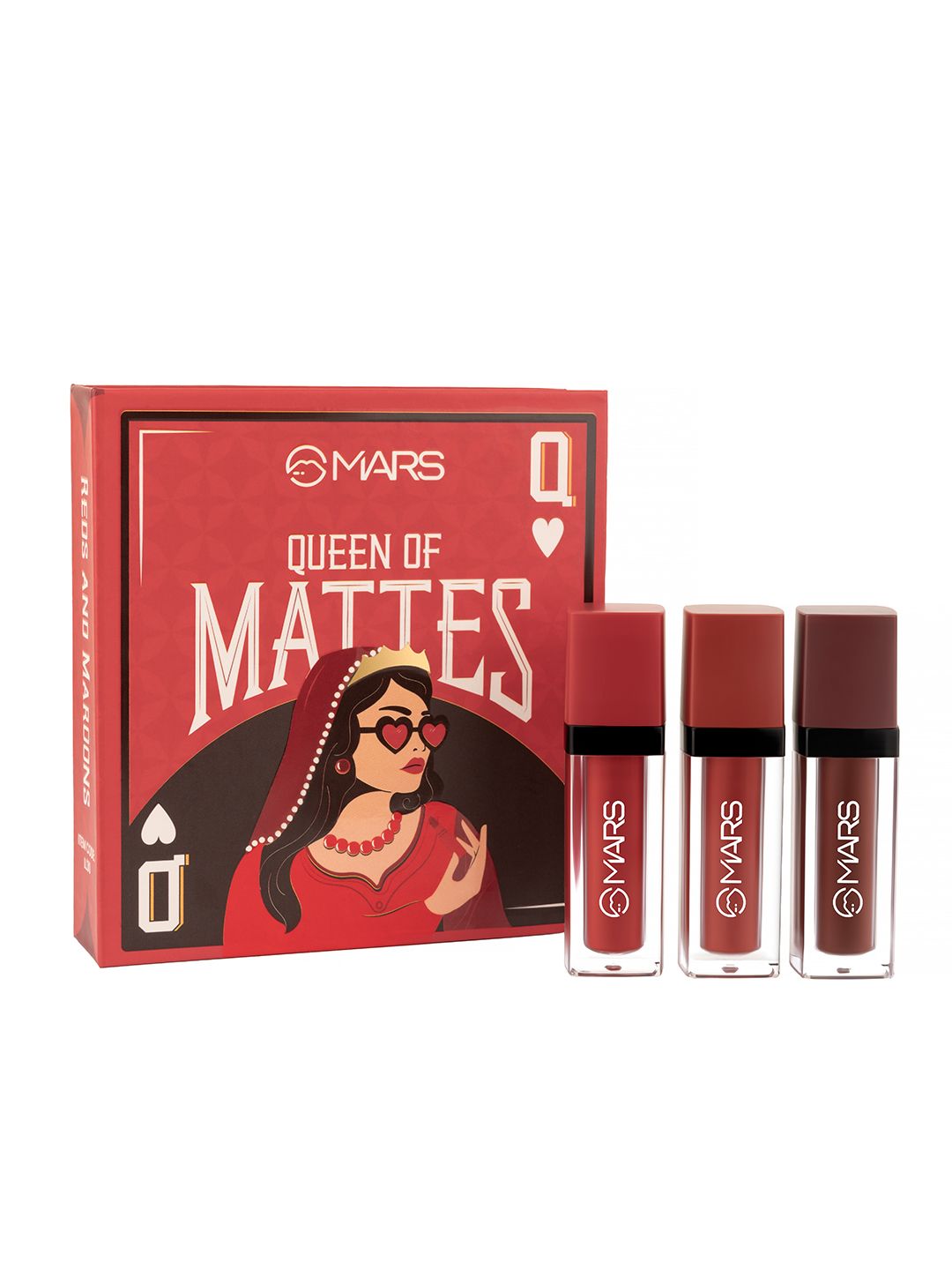 MARS Set Of 3 Queen of Mattes Long Lasting Liquid Lipstick 13.5ml - Reds & Maroons-picture-48