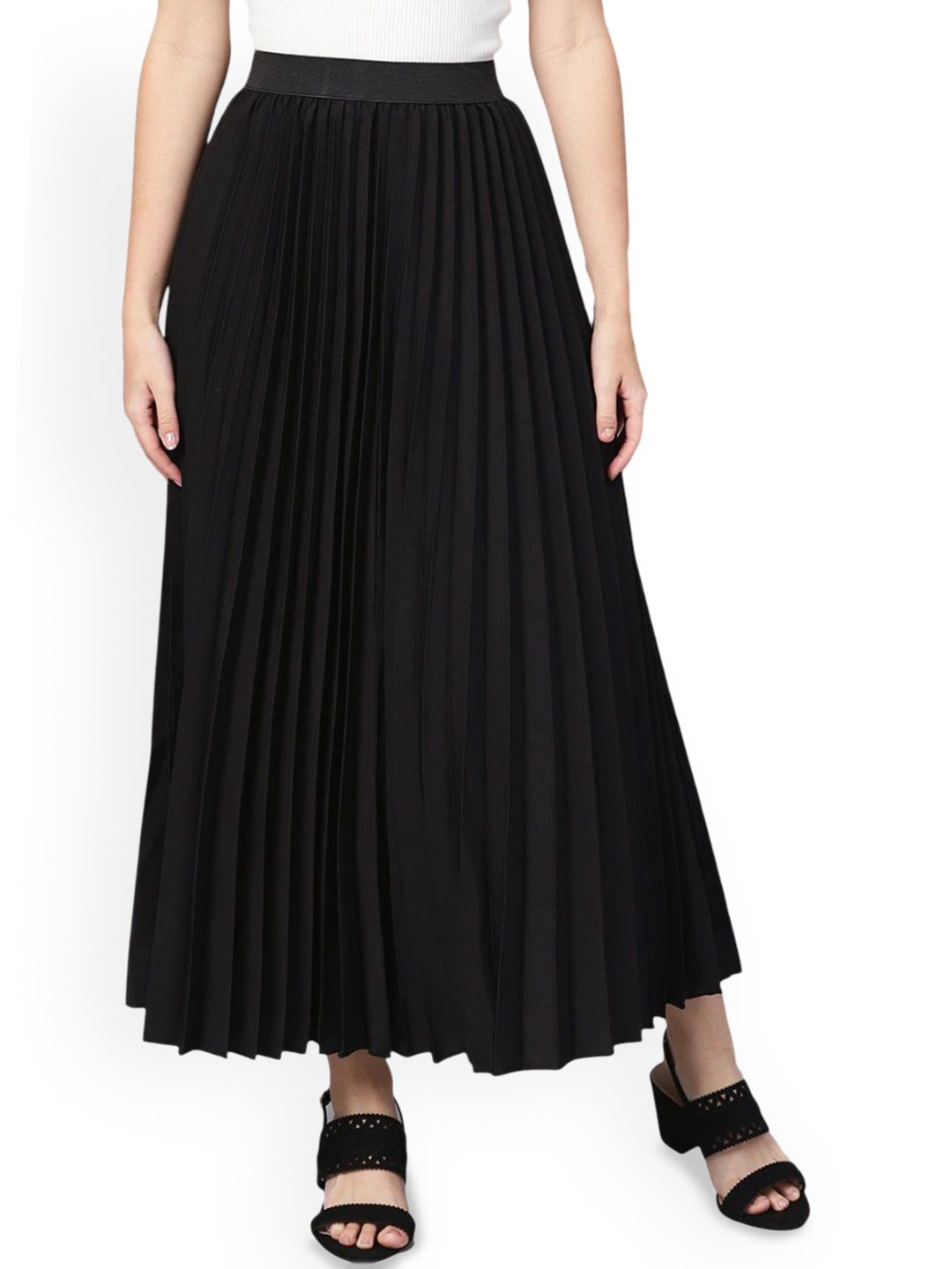 ZWERLON Flared A-Line Midi Skirt-image-15