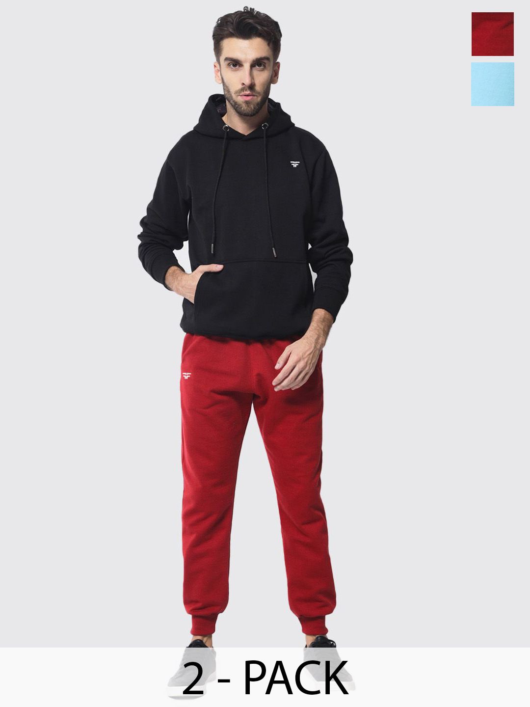 FFLIRTYGO Men Pack Of 2 Regular Fit Mid-Rise Joggers-picture-38