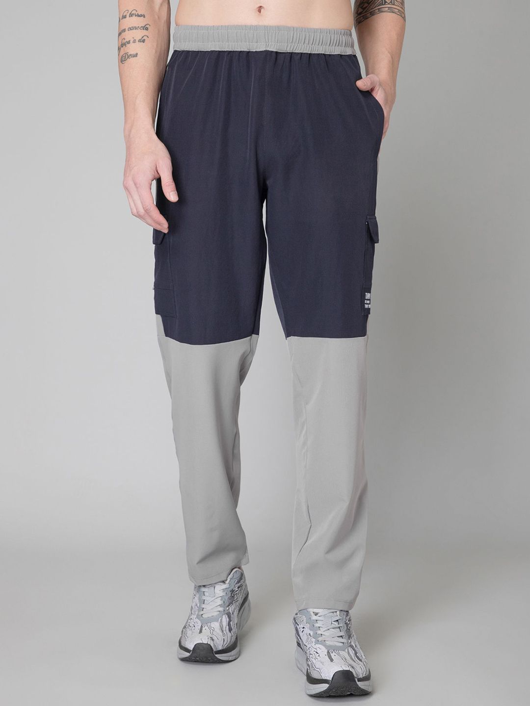 turnfit TURNFITMen Colourblocked Mid Rise Track Pants-picture-33