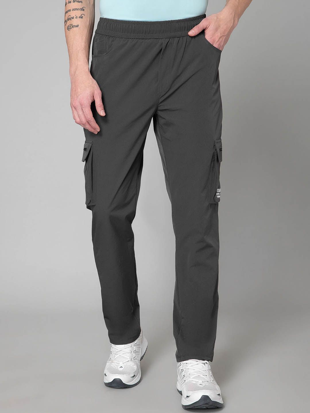 TURNFIT Men Straight-Fit Mid-Rise Cargo Track Pants-picture-27
