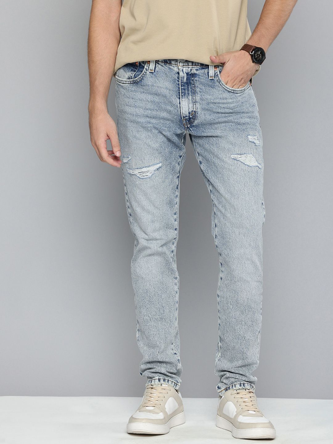 Levis Men 512 Slim Tapered Fit Low Distress Heavy Fade Stretchable Jeans-picture-45