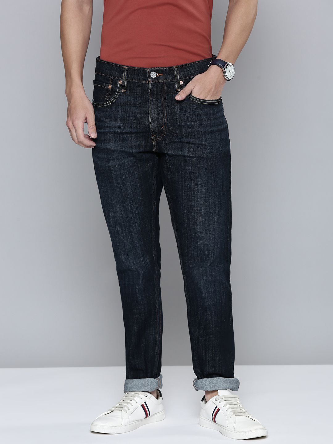 Levis Men 512 Slim Tapered Fit Light Fade Stretchable Jeans-image-43