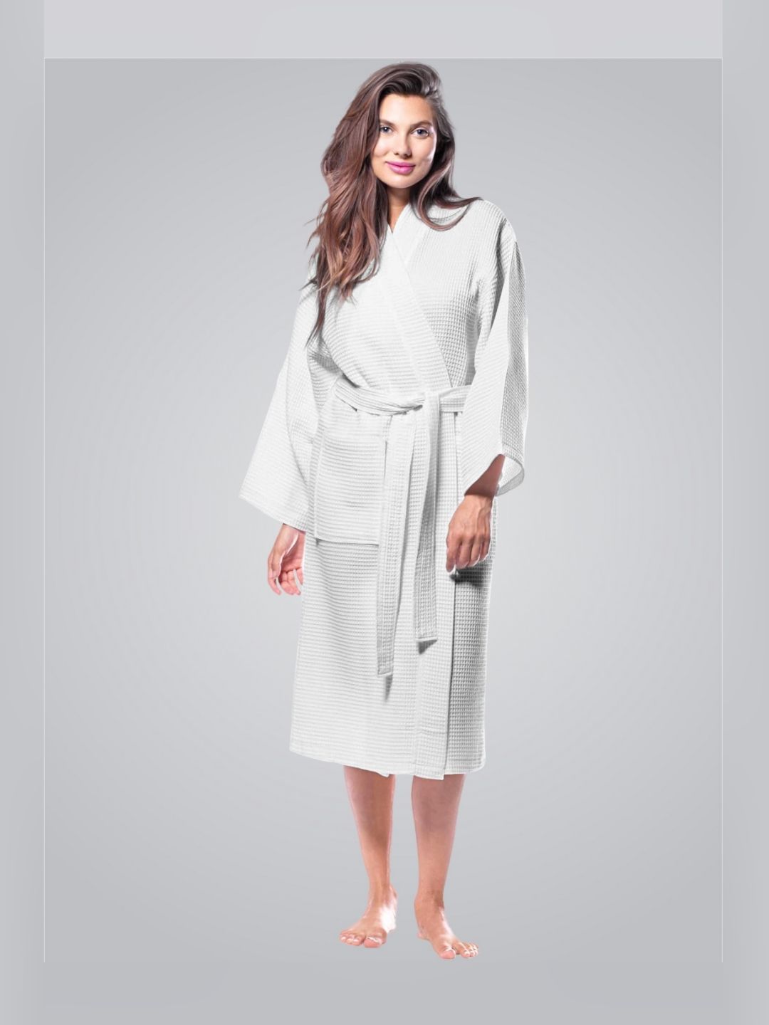 Enchant Home Waffled Cotton Bath Robe-image-18