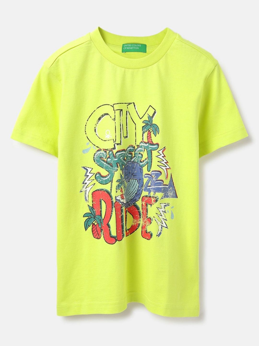 United Colors of Benetton Boys Typography Printed Round Neck Pure Cotton T-shirt-picture-14