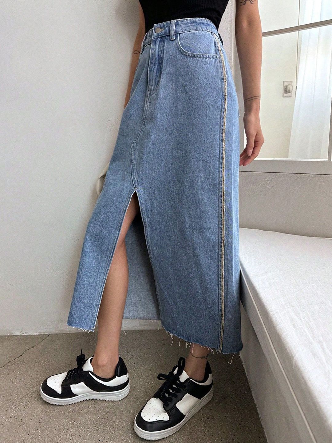 dolsia Women Denim A-Line Maxi Skirts-picture-45