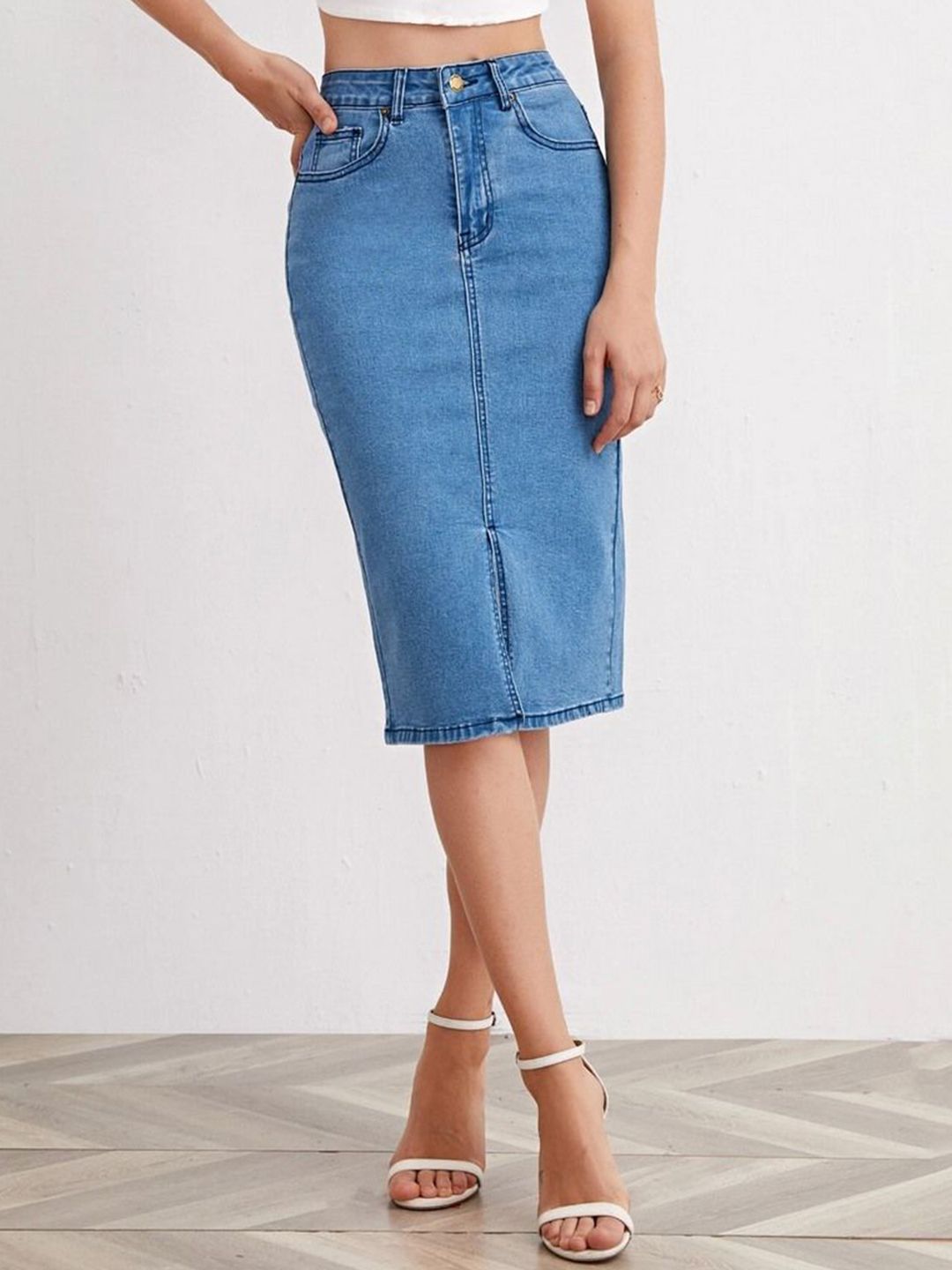 dolsia Women Denim Pencil Skirts-picture-25