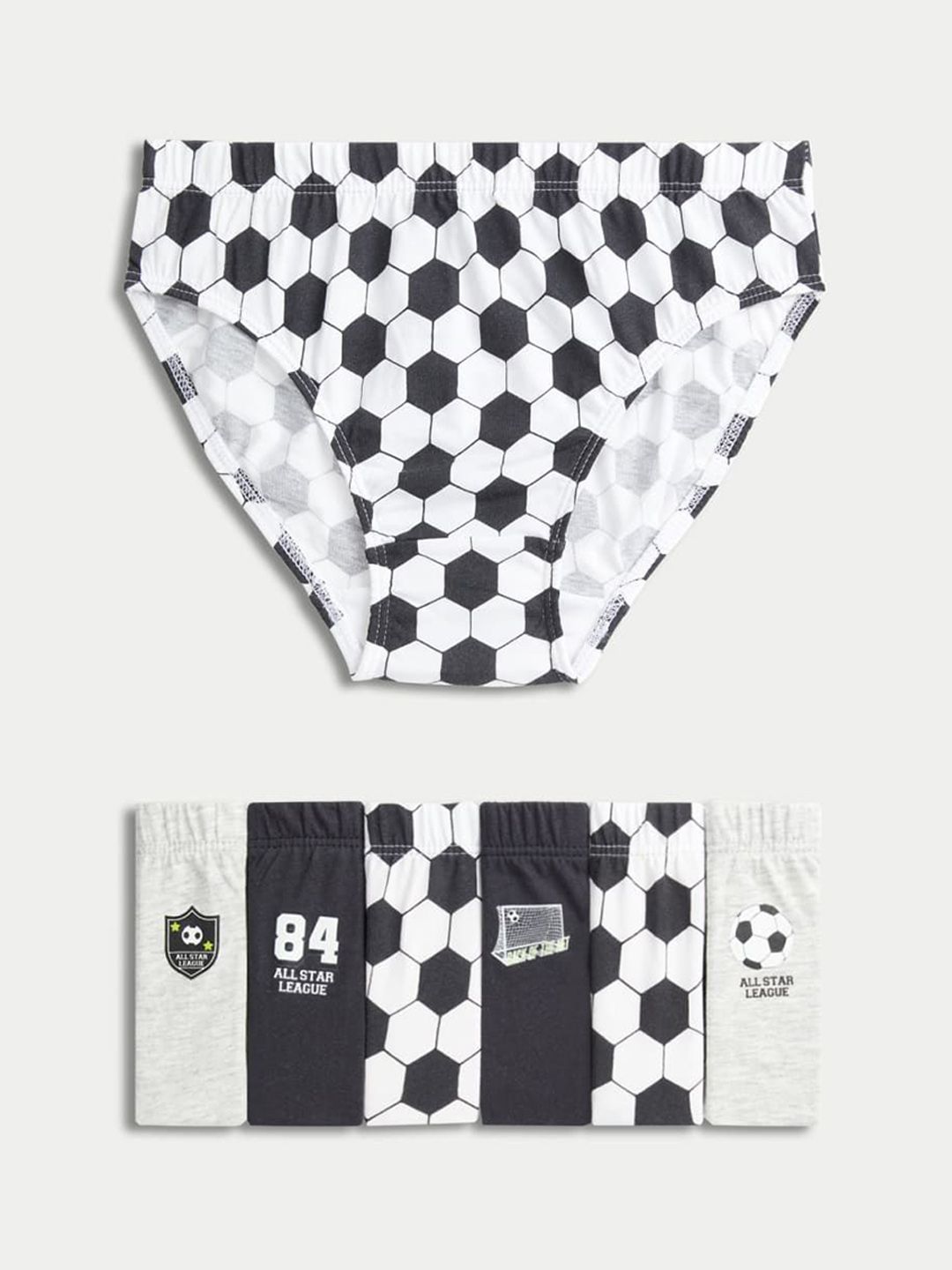 Marks & Spencer Boys Pack Of 7 Printed Mid Rise Basic Briefs-picture-14