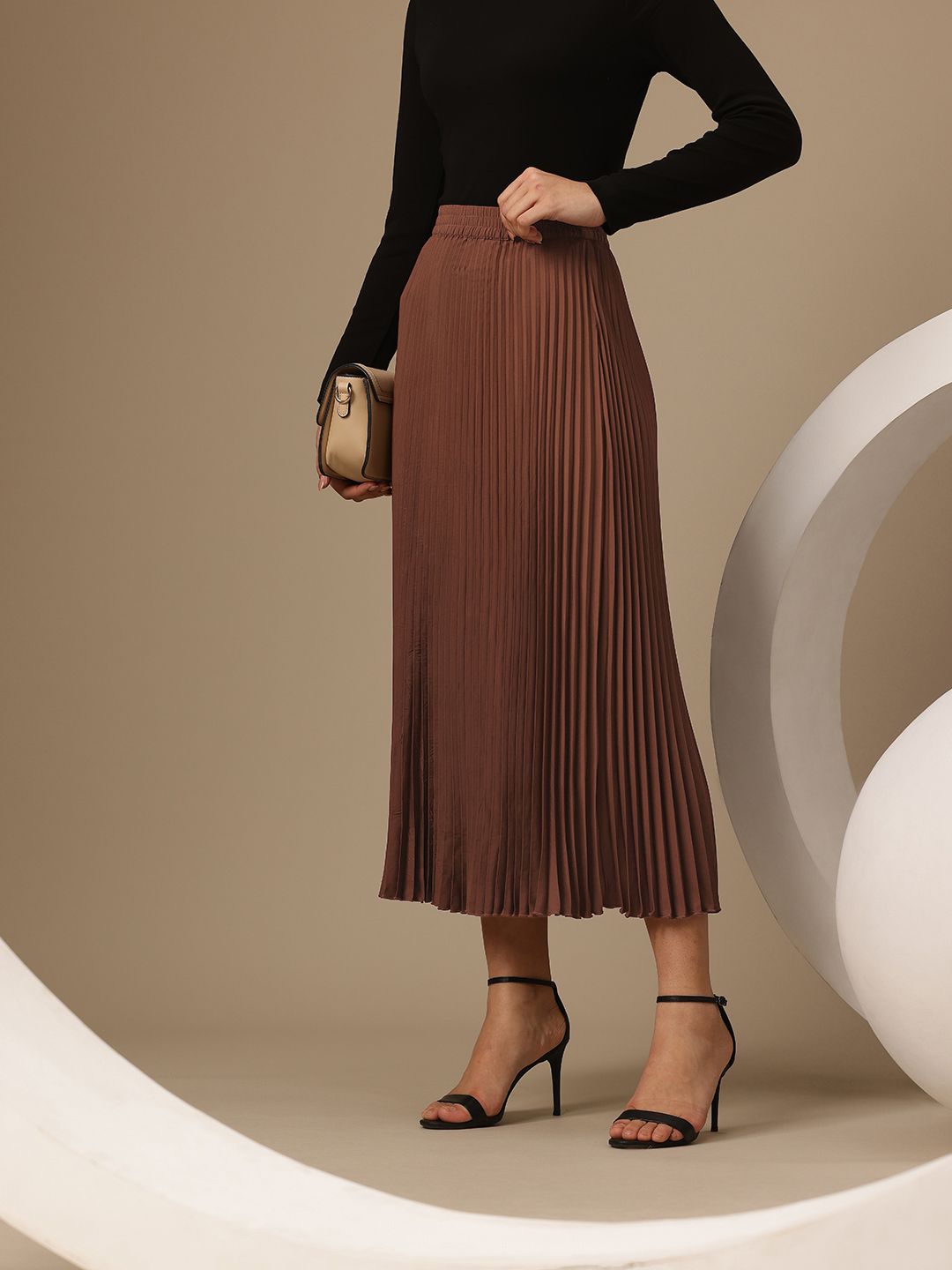 Chemistry Women Accordion Pleated Maxi Skirt-picture-40