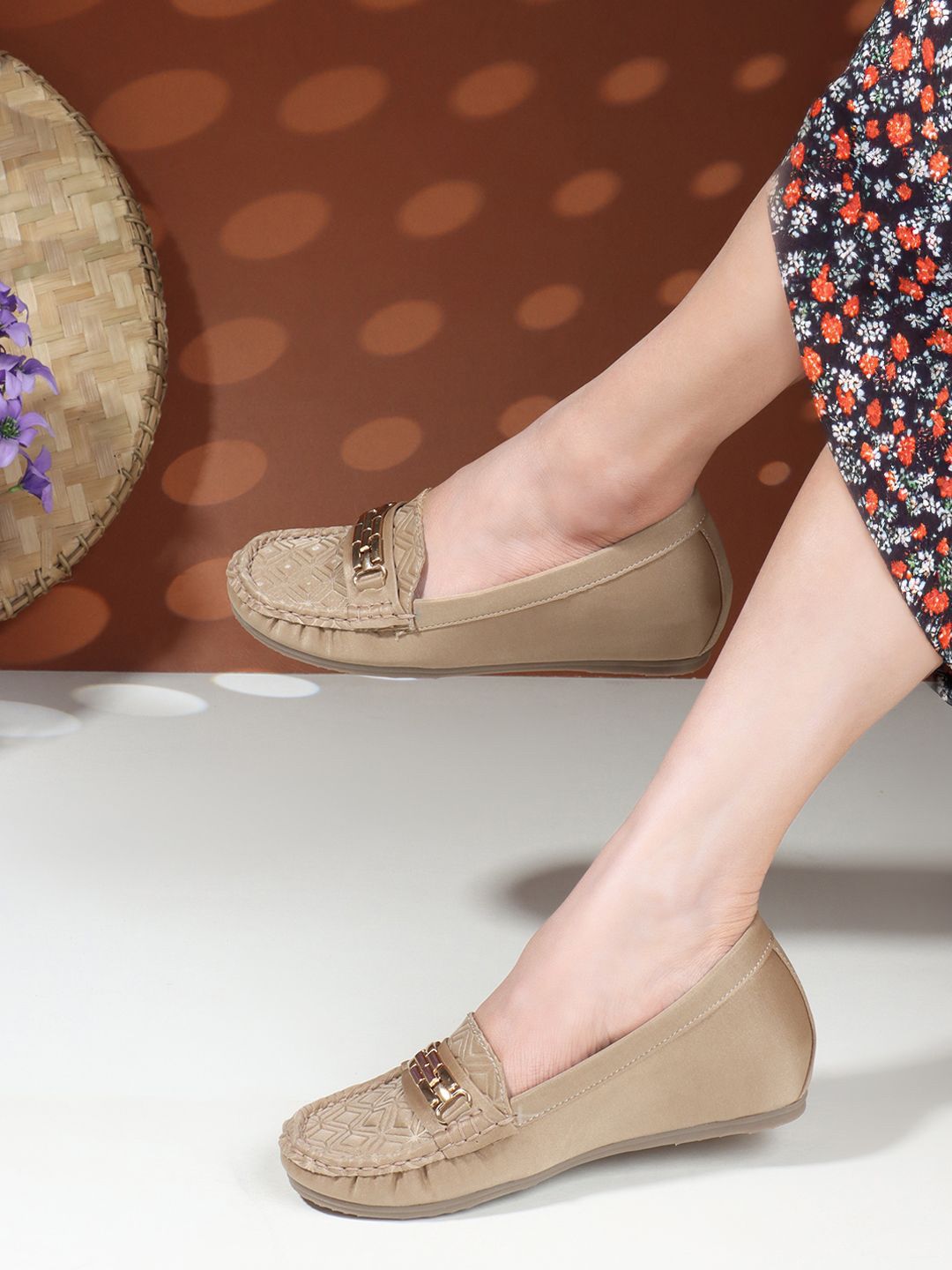 Carlton London Women Textured Loafers-picture-38