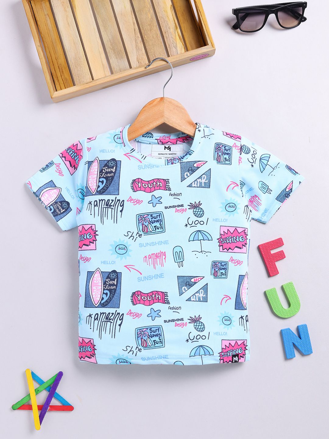 YK X Minute Mirth Boys Graphic Printed T-shirt-picture-32