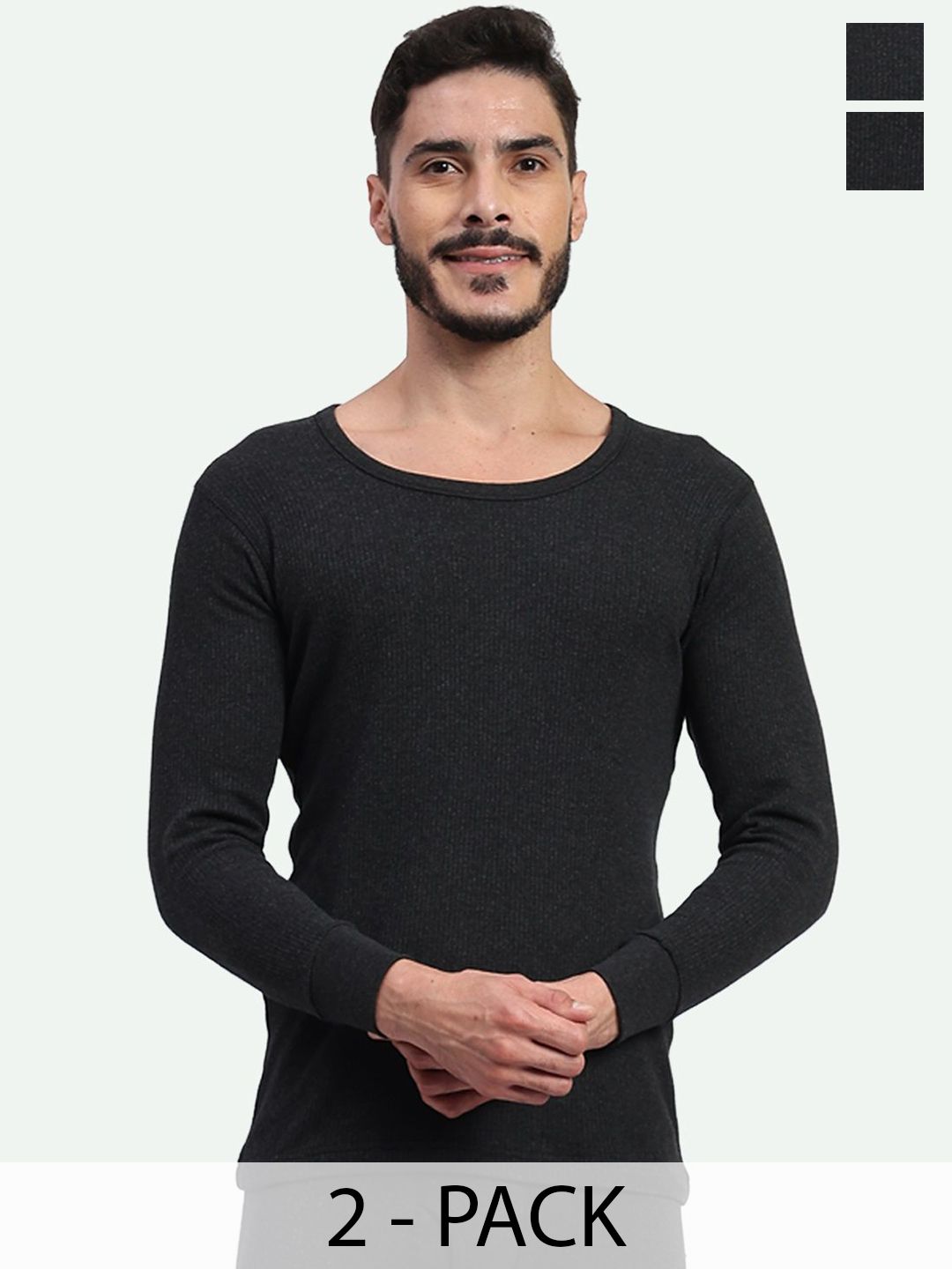 T.T. Pack Of 2 Cotton Rich With Elastomeric Finish ThermalTop-picture-39