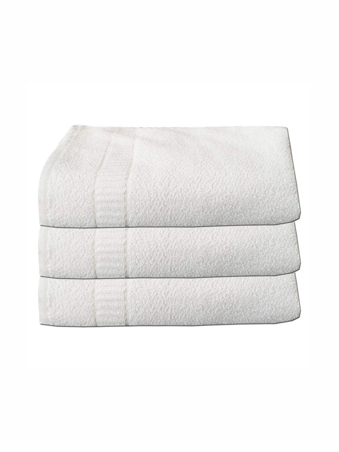 Bajo's White 3 Cotton 350 GSM Bath Towel-picture-35