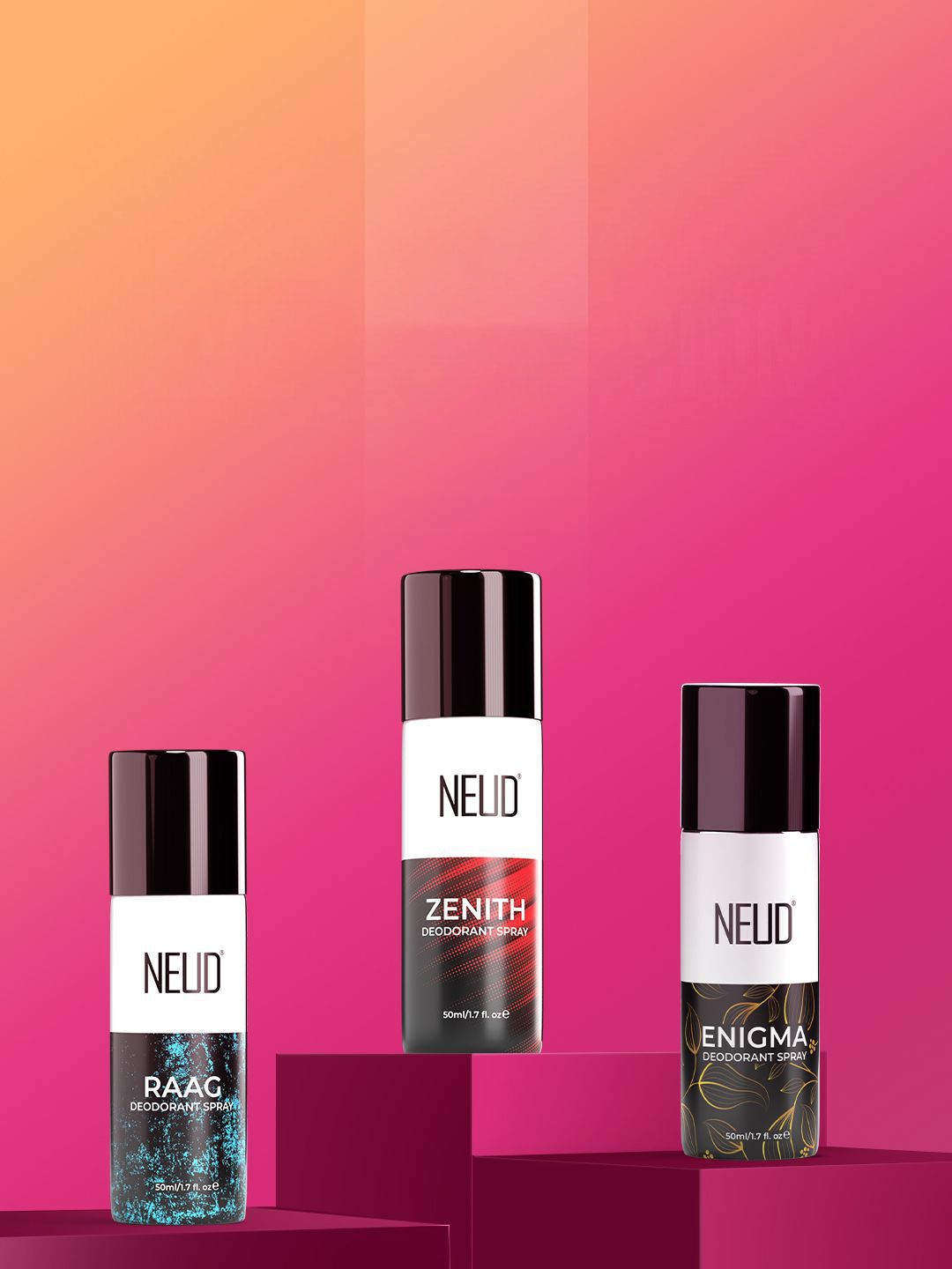 NEUD Zenith, Raag & Enigma Set Of 3 Long Lasting Deodorant Spray - 50 ml Each-image-14