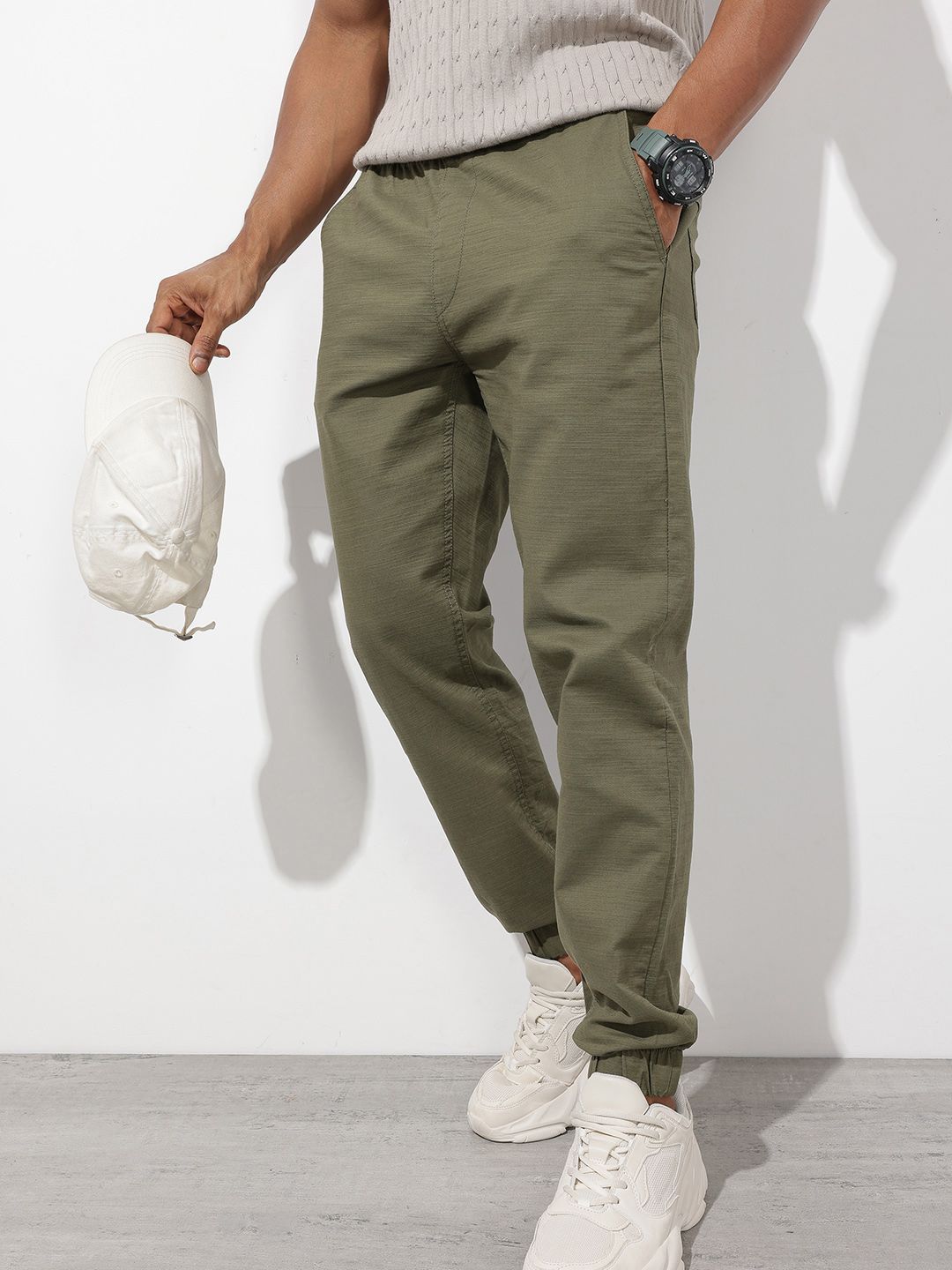 The Roadster Lifestyle Co. Solid Loose Fit Trousers-picture-57